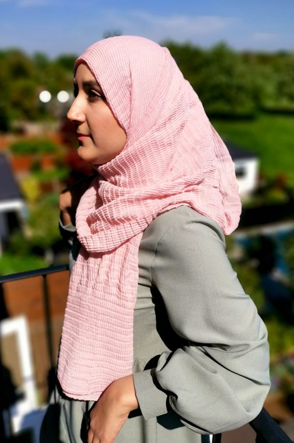 Soft Pink Textured Hijab