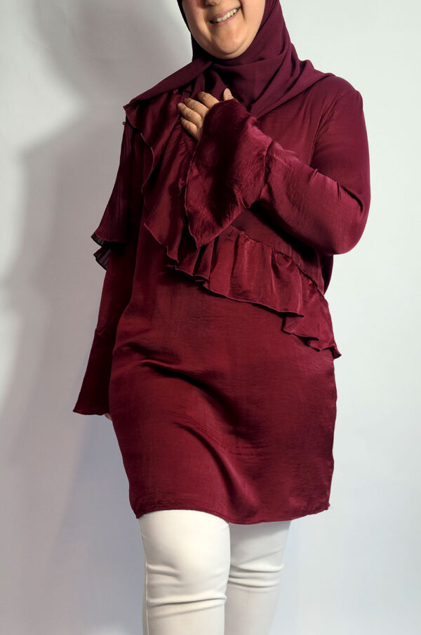 bee&Humble | Burgundy Tunic with Frill Detail
