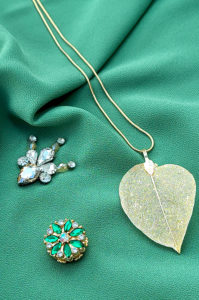 Green Rhinestone Gift Set