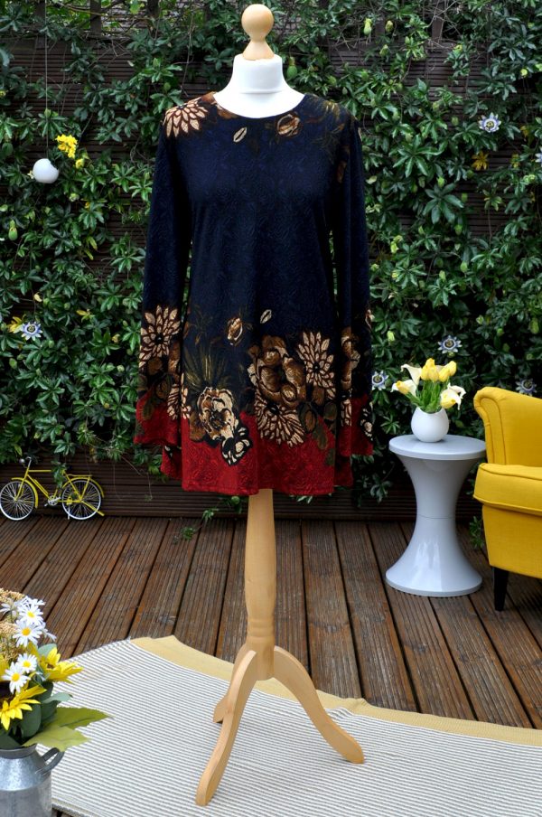 bee&Humble | Navy Tunic with Autumn Floral Design